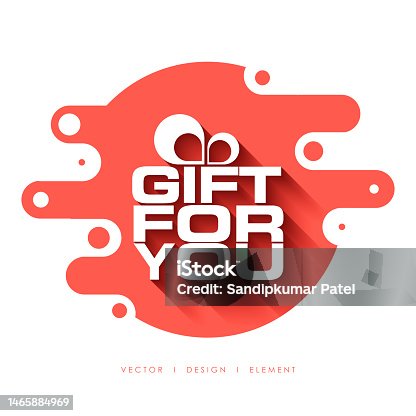 istock Gift for you lettering concept 1465884969