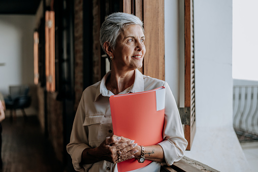 Portrait of a senior female student