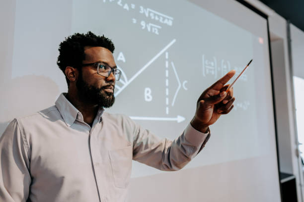 istock Portrait of a teacher teaching math gesturing 1465888763