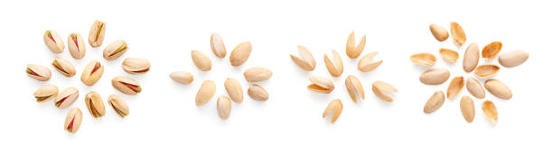 istock High-Quality Pistachios in Different Forms: Whole, Peeled, and Shell; Isolated on White Background. 1465891029