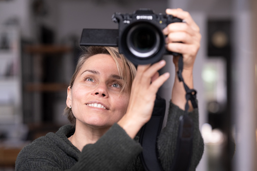 A woman with the camera