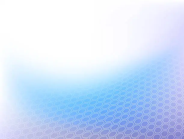 Vector illustration of soft blue hexagon surface