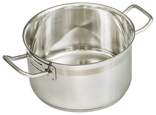 istock Stainless Steel Pot Isolated on White Background 1465894303