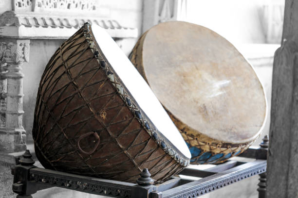 Drumsticks On A Snare Drum In Studio