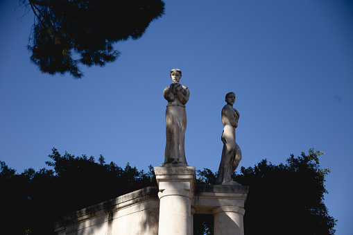 Statues in the Park in Catania, Sicily.