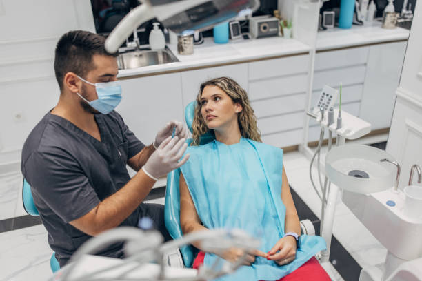 istock Woman at the dentist 1465906971