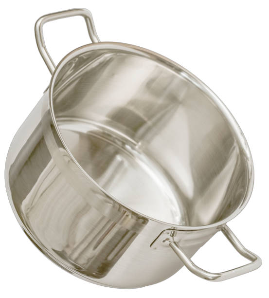 istock Stainless Steel Pot Isolated on White Background 1465910247