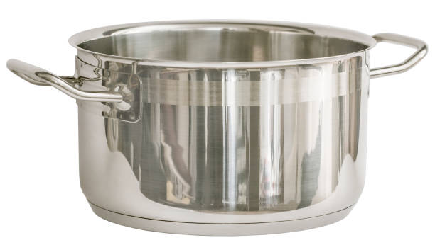 istock Stainless Steel Pot Isolated on White Background 1465913022