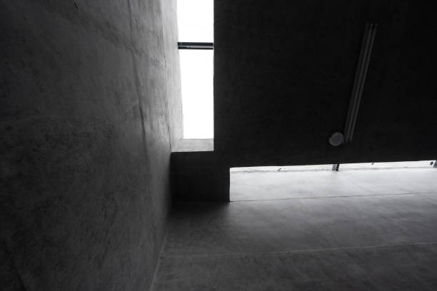istock Ceiling of grey concrete building 1465919248