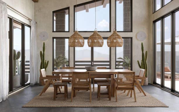 istock Wabi sabi living room interior, 3d render 1465928236