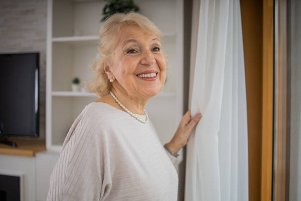 istock Happy senior woman 1465937707