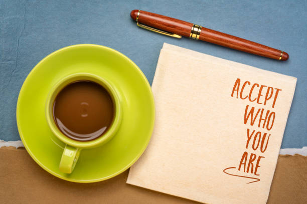 istock accept who you are - inspirational note on a napkin 1465942656