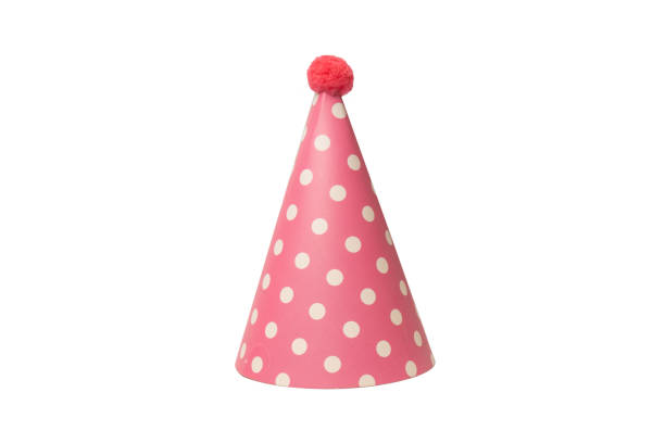 istock Bright and colorful birthday cap isolated on a white background. 1465944805