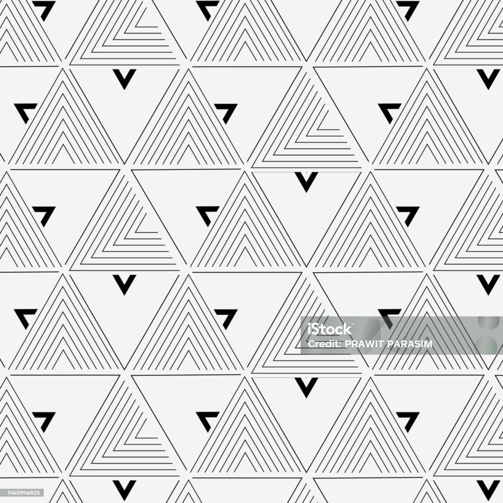 Geometric Vector Pattern Repeating Linear Triangle And Small Stripe ...