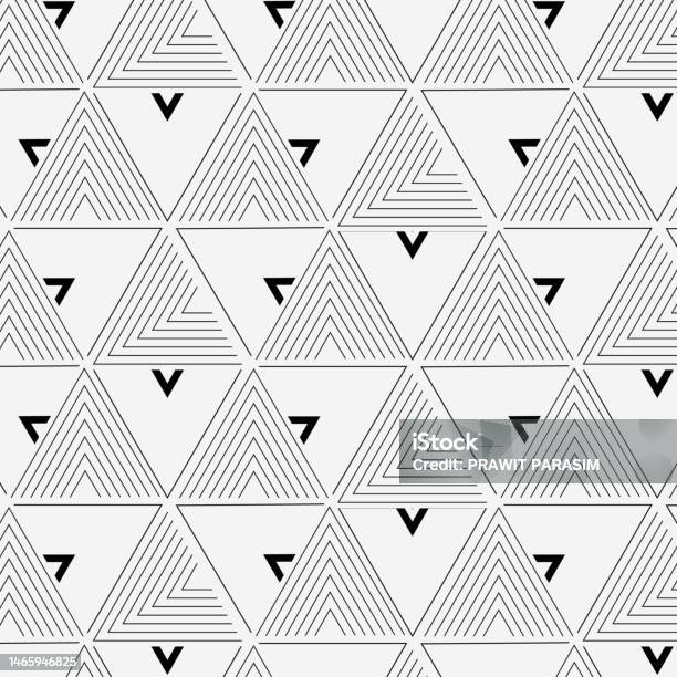 Repeating Triangle Pattern Border Geometric Vector Pattern Repeating Linear Triangle And Small Stripe ...