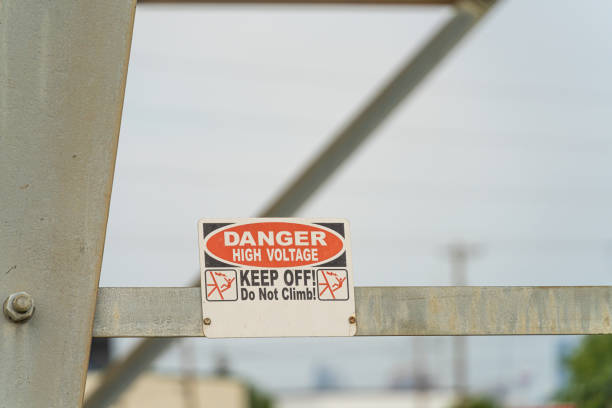 Danger sign on Electric Power Pylon