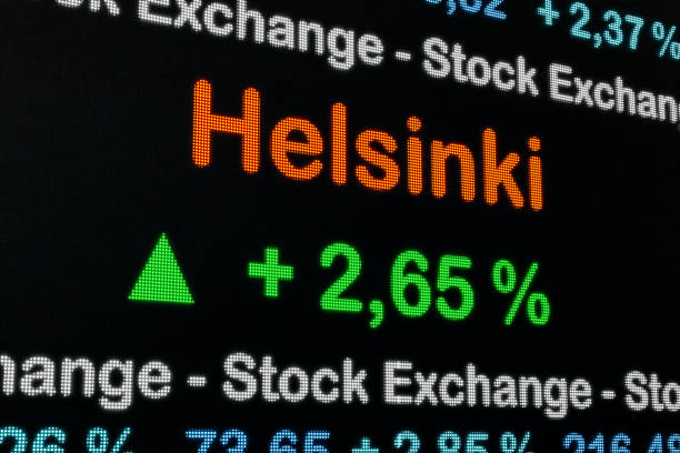 istock Helsinki stock exchange moving up. 1465961815