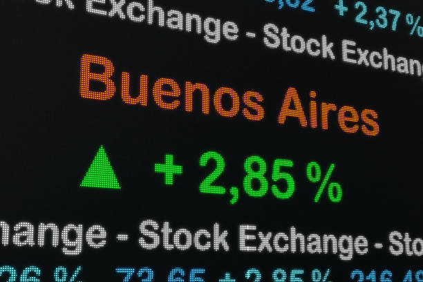 istock Buenos Aires stock exchange moving up. 1465962555