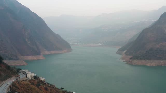 Aerial view of Jinsha River,Sichuan,China
