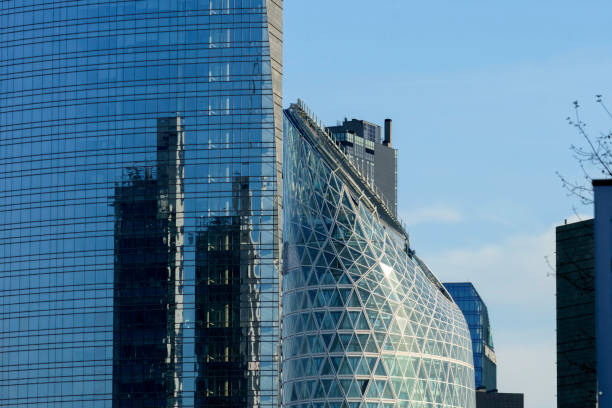 Milan, Italy - November 13, 2022: Modern buildings at Porta Nuova in Milan, Lombardy, Italy