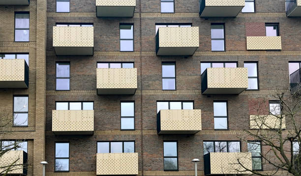 Balconies stock photo