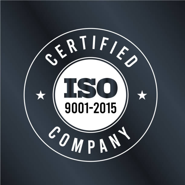 сертификация iso 9001 2015, логотип iso 9001:2015, сертификация iso 9000 - certificated stock illustrations