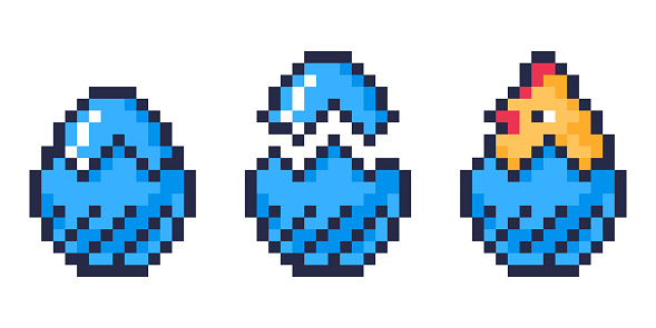 Ilustración de Huevos De Pascua Pixelados Arcade 8 Bit Game Eggs Huevos De Gallina Pintados Con Pollo Bebé Juego De Caza De Huevos Ilustración Vectorial Plana Sobre Fondo Blanco y más Vectores Ilustración de Huevos De Pascua Pixelados Arcade 8 Bit Game Eggs Huevos De Gallina Pintados Con Pollo Bebé Juego De Caza De Huevos Ilustración Vectorial Plana Sobre Fondo Blanco y más Vectores