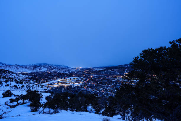 istock Eagle Colorado at Dusk with Winter Storm Moving In 1465981289