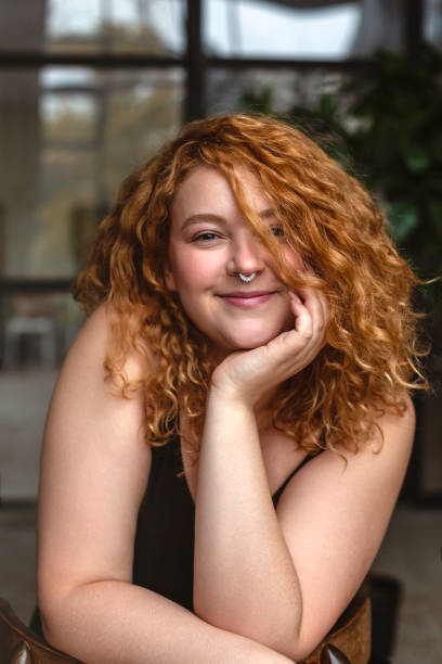 istock Happy beautiful woman in studio 1465984992