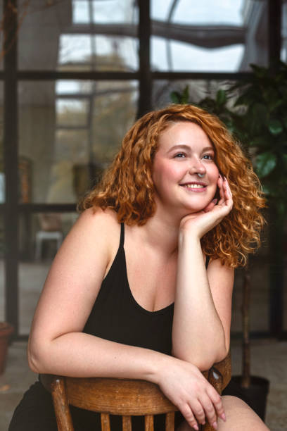 istock Happy beautiful woman in studio 1465984996
