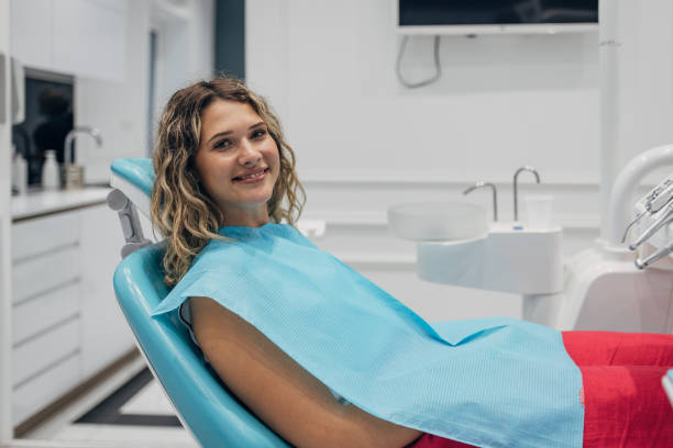 istock Beautiful woman at the dentist 1465988925
