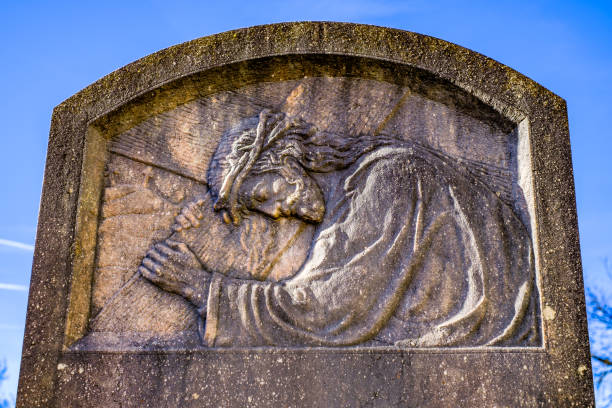 beautiful old ornament at a cemetery - photo