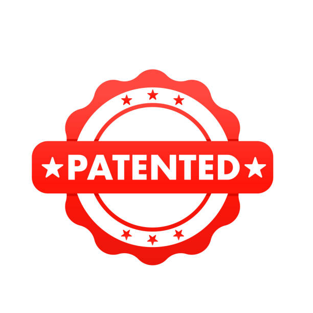 Proprietary label. The patented sign of the red stripe. Patented patented stamp. Patented licensed mark. Vector illustration Proprietary label. The patented sign of the red stripe. Patented patented stamp. Patented licensed mark. Vector illustration copyright symbol 3d stock illustrations