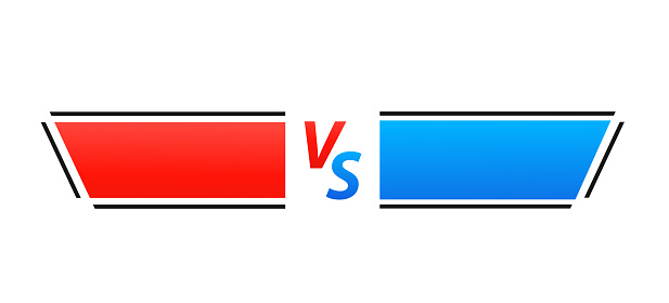Premium Vector  Vs battle lower third, scoreboard team a versus team b,  red and blue, elegant for duel sport, competition