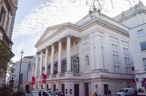 London, UK - January 30 2023: Royal Opera House exterior daytime view, Covent Garden