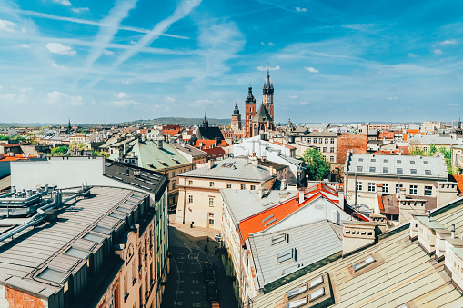 Krakow city and the Mariacki church