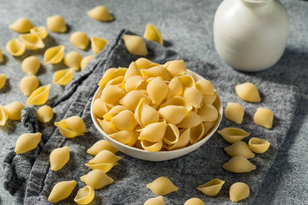 Homemade Dry Raw Conchiglie Pasta