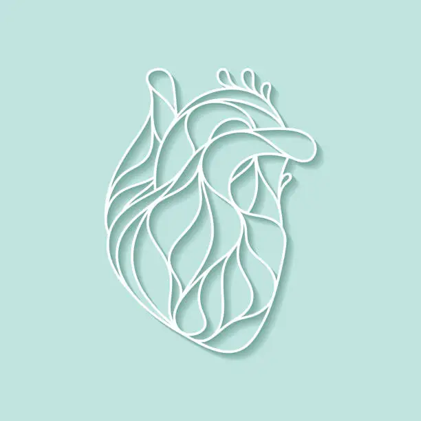Vector illustration of Abstract human heart