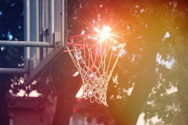 istock Basketball on play garden at sunset 1466077959