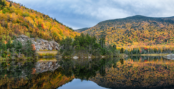 Autumn time at Beaver Pond in New Hampshire Black Mountain State Forest