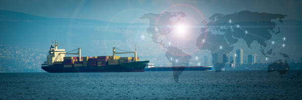 istock Transportation and logistic network distribution of online goods order worldwide 1466092361