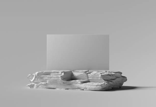 istock Business Card Product podium stage for mockup presentation, background 1466093404