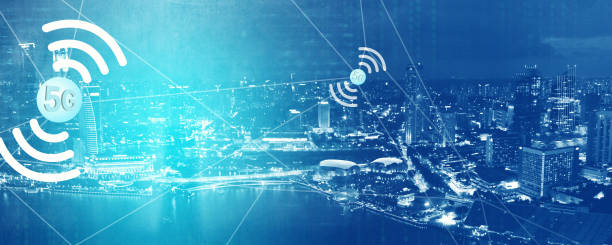 istock Concept of future technology 5G network systems and internet. 3d illustration 1466099626