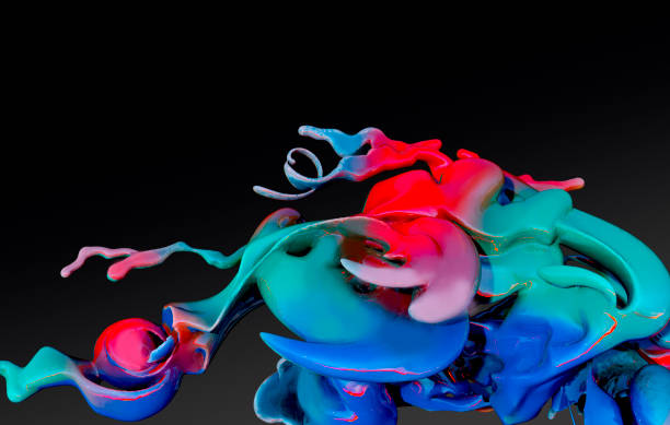 istock Abstract  background in the form of splash drops paint 3d render 1466104818