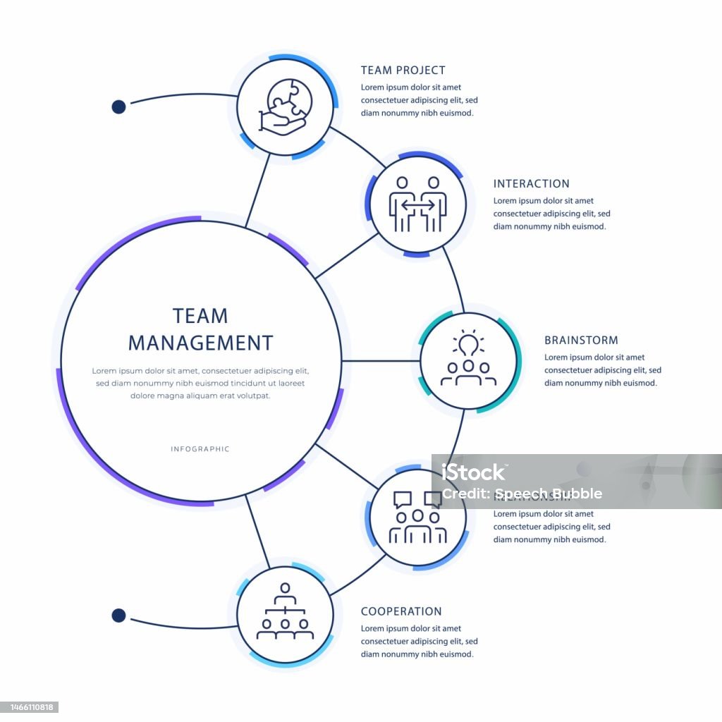 Management Team Format Team Management Infographic Design Stock Illustration - Download Image ...