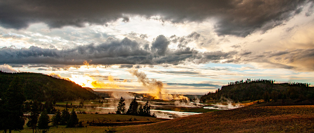 Dramatic landscape in Yellowstone National Park