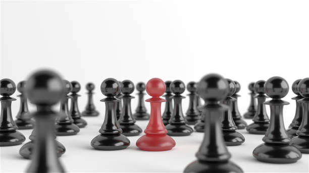 istock Chess pawn piece outstanding. Leadership concept 1466115275