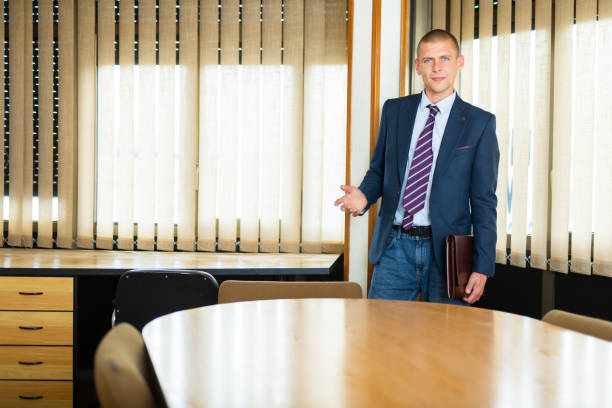 Portrait of male business executive at conference center