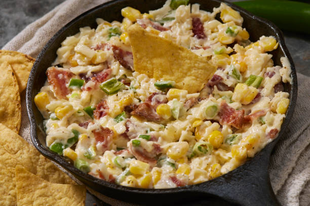 istock Spicy Korean Corn Cheese Dip with Bacon 1466117394
