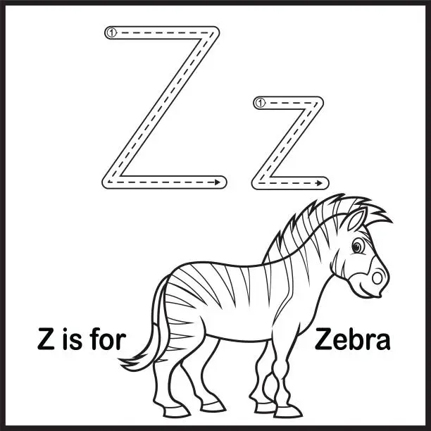 Vector illustration of Flashcard letter Z is for Zebra
vector Illustration